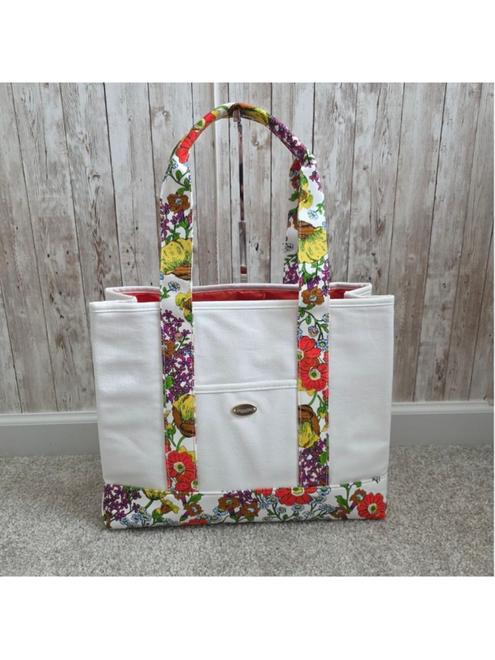 Coach Large Tote Bag Floral Summer Mothers Day Beach NWOT